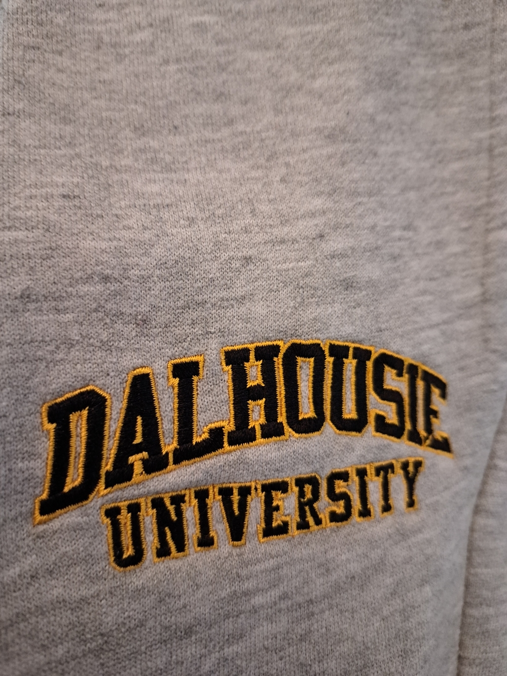 Dalhousie University Grey Pullover Sweatshirt with Embroidered Logo
